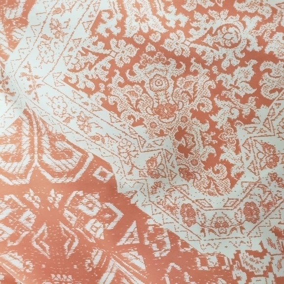 NWOT Pearle 88 Boho Beach Strappy Mini Dress Coral & white Size M - Picture 9 of 9